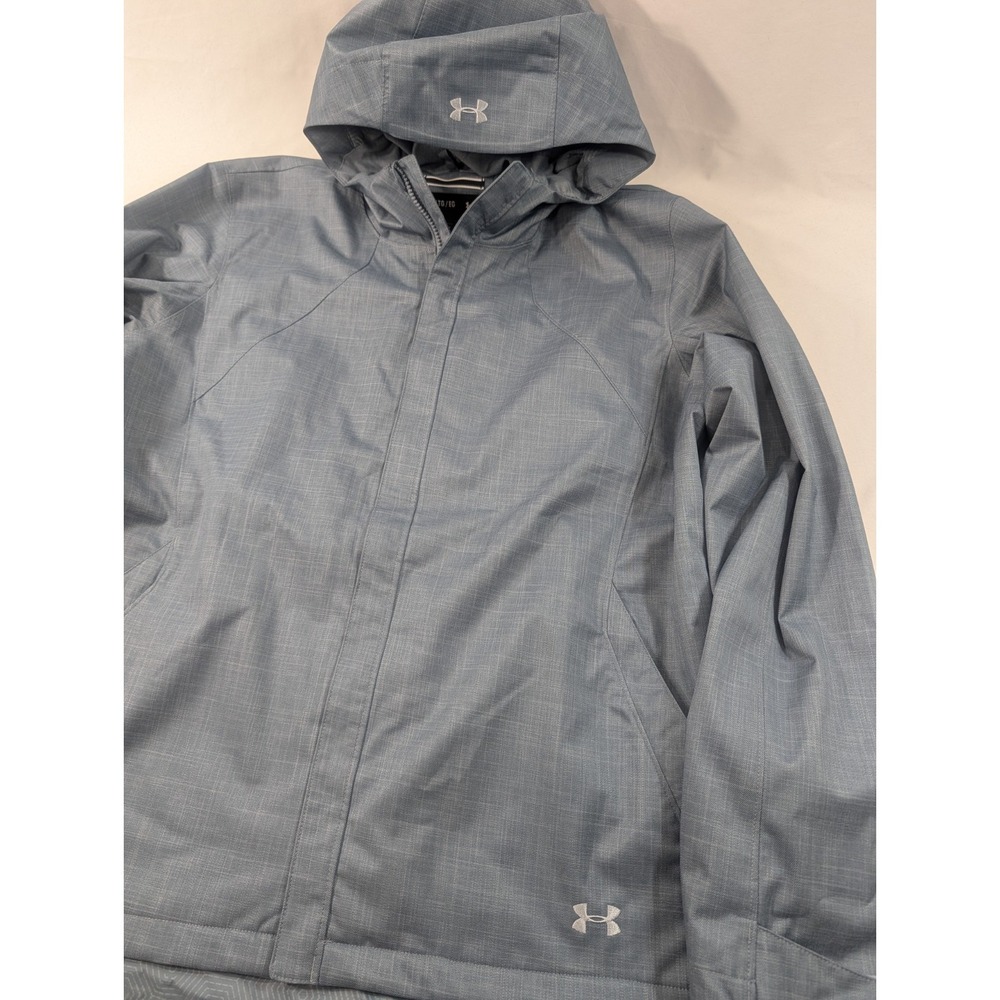 Under Armour Jacket Womens XL Gray Crosshatch‎ Soft Shell ColdGear Infrared